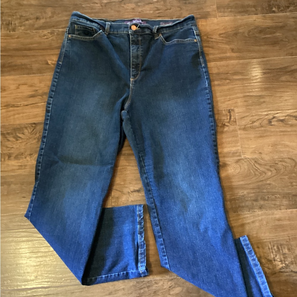 Women’s Gloria Vanderbilt Amanda Jeans Sz 16 30x28 Plus Stretch  #21